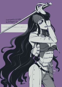 1girl black_hair code_geass highres long_hair marianne_vi_britannia purple_eyes solo