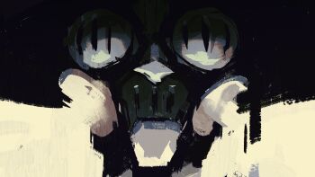 Rule 34 | 1boy, absurdres, artist request, close-up, color contrast, disco elysium, highres, looking at viewer, male focus, non-web source, official art, portrait, ruud hoenkloewen, skull, solo