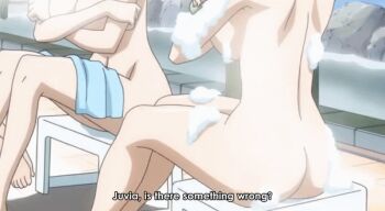 5girls animated animated_gif ass ass_focus backboob bathing bathroom bisca_mulan blue_hair breasts convenient_censoring covering_privates covering_breasts erza_scarlet evergreen_(fairy_tail) fairy_tail green_hair juvia_lockser laki_olietta large_breasts levy_mcgarden long_hair medium_breasts multiple_girls nude purple_hair red_hair screencap short_hair small_breasts soap_bubbles soap_censor washing washing_hair