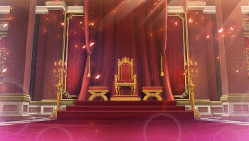 Rule 34 | architecture, artist request, candelabra, candle, candlelight, candlestand, carpet, chair, flower, glowing, glowing petals, highres, indoors, light rays, mabinogi, nexon, no humans, official art, petals, red carpet, red theme, scenery, second-party source, sparkle, sparkling aura, sunbeam, sunlight, throne, throne room, white flower, white petals