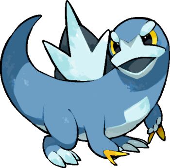 animal_focus arctibax claws commentary_request full_body kawaanago lowres nintendo no_humans open_mouth pokemon pokemon_(creature) pokemon_focus solo transparent_background yellow_eyes