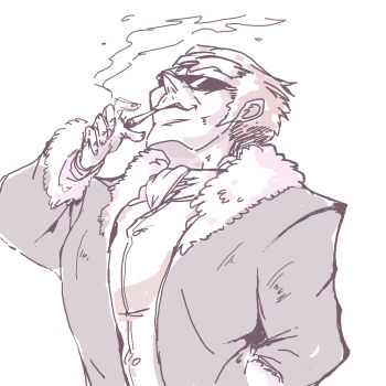 alternate_costume cigarette davewaterfalls fur_trim ganondorf gerudo nintendo sketch sunglasses the_legend_of_zelda