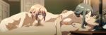 1boy 2girls animated bad_tag bed bedroom blue_eyes blush bouncing_breasts breasts censored fellatio ffm_threesome group_sex helmet highres indoors interior kamimura_chika kamimura_haruka kiss kouzaka_kouhei long_image multiple_girls nipples nude oral penis pussy short_hair sisters_~natsu_no_saigo_no_hi~ sweat teamwork threesome tongue video wide_image