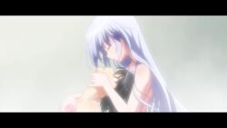 1boy 1girl animated bare_shoulders black_eyes black_hair breasts brother_and_sister closed_eyes fog french_kiss grisaia_(series) grisaia_no_kajitsu incest indoors kazami_kazuki kazami_yuuji kiss licking_tongues long_hair nude open_mouth purple_hair saliva saliva_trail sexually_suggestive short_hair shota siblings sitting small_breasts sound tagme teeth tongue tongue_out very_long_hair video