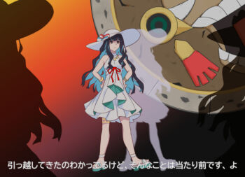 aztec colored_inner_hair commentary_request dress eyeliner fate/grand_order fate_(series) grey_eyes hat jewelry makeup multicolored_hair nahui_mictlan_(fate/grand_order) nick_(pix425) sundress tenochtitlan_(fate) tenochtitlan_(swimsuit_mooncancer)_(fate) tenochtitlan_(swimsuit_mooncancer)_(second_ascension)_(fate) thighlet translation_request white_dress white_hat