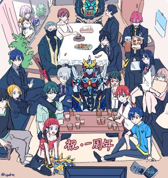 Rule 34 | 6+boys, 6+girls, acceptor, alexis kerib, alexis kerib (new order), anosillus ii, anti (ssss.gridman), asanaka yomogi, ass, asukagawa chise, black hair, black skirt, black suit, blonde hair, blue eyes, blue hair, boots, borr, bow, bowtie, braid, breasts, brother and sister, brown hair, cup, drink, drinking glass, food, formal clothes, frilled skirt, frills, gauma, glasses, gloves, goldburn, green eyes, green hair, grey hair, gridman (character), gridman (ssss), gridman universe, gridman universe (movie), gridman universe fighter, hair between eyes, hair ornament, hairclip, happy anniversary, hibiki yuuta, highres, himagosan, jacket, kaiju, long hair, long sleeves, mask, mature female, max (ssss.gridman), medium breasts, minami yume, mother and daughter, mother and son, multiple boys, multiple girls, necktie, open mouth, purple hair, purple skirt, red bow, red eyes, red hair, samurai calibur, scar, school uniform, scrunchie, shinjou akane, shinjou akane (new order), shirt, short hair, short sleeves, siblings, skirt, smile, suit, takarada orie, takarada rikka, thighhighs, thighs, tokusatsu, twintails, utsumi shou, vit, white footwear, white gloves, white shirt, wrist scrunchie, yamanaka koyomi, yellow eyes