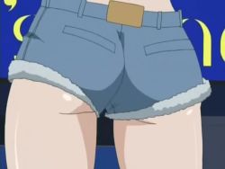 Rule 34 | 2girls, animated, anime screenshot, arcade, arcade gamer fubuki, ass, ass shake, between breasts, black hair, blonde hair, breast smother, breasts, cleavage, cowboy hat, dancing, embarrassed, face to breasts, grin, hat, long hair, melody honey, multiple girls, nervous, sakuragasaki fubuki, shiny skin, shorts, smile, tagme, thighs, upshorts, video, view between breasts