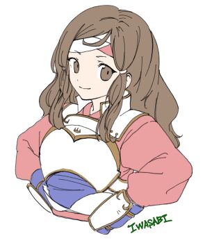 Rule 34 | 1girl, armor, brown eyes, brown hair, closed mouth, fire emblem, fire emblem fates, hana (fire emblem), headband, highres, japanese armor, japanese clothes, long hair, looking at viewer, nintendo, samurai, sidelocks, solo, studio sugimoto