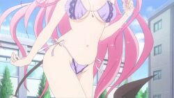 10s 1girl all_fours animated anime_screenshot ass ass_focus bikini blush bouncing_breasts breast_focus breasts butt_crack cleavage close-up demon_tail fanservice female_focus green_eyes highres lala_satalin_deviluke large_breasts living_clothes long_hair motto_to_love-ru nipples nude peke_(to_love-ru) pink_hair purple_bikini side-tie_bikini_bottom swimsuit tagme tail thighs to_love-ru torn_clothes very_long_hair video wardrobe_error wardrobe_malfunction wedgie xebec