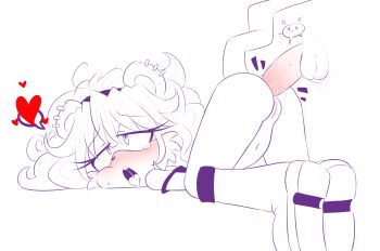 1girl anal ass blush breasts cleft_of_venus disembodied_penis earrings functionally_nude furry hearlesssoul heart hetero highres jewelry medium_breasts mina_mongoose moaning navel nipples penis pussy saliva sex sonic_(series) spoken_heart tail testicles uncensored