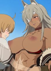 1boy 1girl abs age_difference akinoya animal_ear_fluff animal_ears animated ass bikini blush bouncing_breasts breasts brown_eyes cat_ears censored clenched_teeth closed_eyes clothed_sex clothing_cutout coat collar collarbone crotch_cutout crotchless crotchless_bikini crotchless_panties crotchless_swimsuit crotchless_thong dark-skinned_female dark_skin eyepatch facial_scar ghislaine_dedoldia grey_hair hetero interracial interspecies jacket large_breasts long_hair muscular muscular_female mushoku_tensei nipples one-eyed open_clothes open_coat open_jacket panties penis profile red_eyes rudeus_greyrat scar scar_on_cheek scar_on_face scar_on_stomach sex shota size_difference smile standing standing_sex swimsuit teeth testicles thong thong_bikini topless_female underwear vaginal video whale_tail_(clothing)