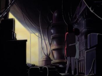 1990s_(style) 1boy 2girls angry animated anime_screenshot audible_speech body_horror clenched_teeth creature destruction eiri_masami expressionless extra_eyes floating grin horror_(theme) hug indoors iwakura_lain japanese_audio looking_at_another mizuki_alice monster multiple_girls restrained retro_artstyle serial_experiments_lain short_hair smile sound surprised tagme teeth telekinesis transformation trembling video violence wire
