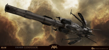3d absurdres advanced_ship_(eve_online) amarr_empire_(eve_online) attack_ship_(eve_online) brown_background brown_theme cloud commentary company_logo company_name confessor_(eve_online) copyright_logo copyright_name dated destroyer_(eve_online) emblem english_commentary english_text eve_online flying glowing highres logo maya_(medium) military_vehicle nebula no_humans official_art outdoors science_fiction space spacecraft star_(sky) starry_sky_background tactical_destroyer_(eve_online) tech_3_ship_(eve_online) thrusters vehicle_focus vehicle_name viziam_(eve_online) ymir_jonsson