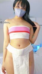 1girl aerisaa animated asian ass ass_focus ass_shake bent_over breasts chel_(el_dorado) chel_(el_dorado)_(cosplay) cosplay highres jack-o&#039;_challenge pussy real_life small_breasts solo standing the_road_to_el_dorado top-down_bottom-up twerking uncensored video