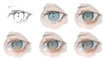 bad_id bad_twitter_id blue_eyes eye_focus eyelashes how_to muin original partially_colored sequential simple_background thick_eyebrows white_background