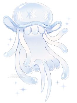 Rule 34 | full body, gen 7 pokemon, highres, iwasi 29, jellyfish, nihilego, nintendo, no humans, pokemon, pokemon (creature), simple background, solo, twitter username, ultra beast, watermark, white background