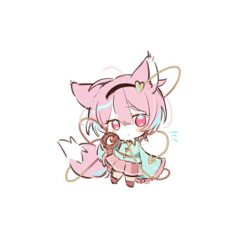 1girl animal_ears black_hairband closed_mouth commentary_request eye_(chick1116) fox_ears fox_girl hairband hand_up heart highres komeiji_satori looking_at_viewer pink_eyes pink_hair short_hair simple_background smile solo touhou upper_body white_background