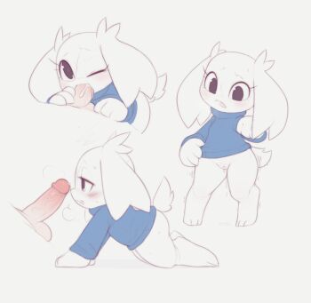 1girl all_fours animal_ears animal_feet barefoot black_eyes blue_sweater blush bottomless breath cleft_of_venus cum cum_in_mouth disembodied_penis doukutsu_monogatari erection fang fellatio flat_chest from_side full_body furry furry_female goat_ears goat_girl goat_tail grey_background half-closed_eyes hand_up hetero imminent_fellatio kekitopu legs loli long_sleeves looking_at_penis multiple_views one_eye_closed open_mouth oral partially_colored penis penis_awe pigeon-toed profile pussy pussy_juice pussy_juice_drip raised_eyebrows sakamoto_sue short_tail simple_background skin_fang squiggle standing sweat sweater tail testicles thighs tongue tongue_out trembling turtleneck turtleneck_sweater uncensored veins veiny_penis wide_hips wince