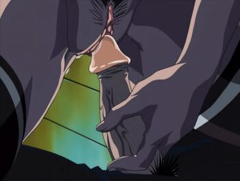 00s 1boy 1girl 2002 animated animated_gif anime_screenshot bible_black bible_black_night_of_the_walpulgiss black_thighhighs clitoris cowgirl_position female_pubic_hair girl_on_top hetero male_pubic_hair minase_taki penis pubic_hair pussy pussy_juice sex shiraki_rika spread_legs straddling tagme teasing thighhighs uncensored vaginal yandere