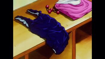 animated animated_gif bare_legs barefoot blue_eyes changing_clothes changing_room child elementary_school_age feet flat_chest groin hell_teacher_nube inaba_kyouko jigoku_sensei_nube legs leotard loli long_hair official_art one-piece_swimsuit orange_hair petite school_swimsuit shounen_jump swimsuit toei_company toes