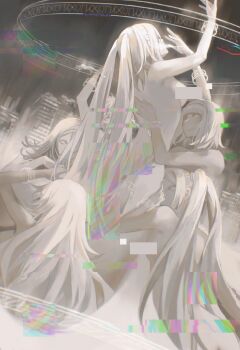 6+girls absurdres arms_up bracelet breasts building censored chinese_commentary commentary_request drag-on_dragoon drag-on_dragoon_3 five_(drag-on_dragoon) four_(drag-on_dragoon) glitch glitch_censor highres jewelry long_hair magic_circle medium_breasts medium_hair mikhail_(drag-on_dragoon) multiple_girls nude one_(drag-on_dragoon) parted_bangs short_hair siblings skyscraper spoilers three_(drag-on_dragoon) twintails two_(drag-on_dragoon) very_long_hair ye_(pixiv4862539) zero_(drag-on_dragoon)