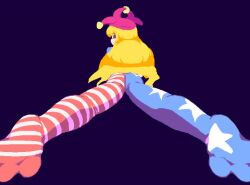 1girl american_flag american_flag_print animated ass ass_focus blonde_hair cameltoe clownpiece flag_print hat jester_cap presenting solo tagme touhou video yado_taityou