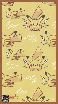 closed_mouth electricity from_behind gen_1_pokemon highres lightning_bolt_symbol looking_at_viewer meme_(sleepsheep) nintendo no_humans pikachu pokemon pokemon_(creature) pokemon_focus simple_background tail