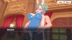 3d animated asuna_(blue_archive) asuna_(bunny)_(blue_archive) blue_archive chloeangelva cum cum_on_body cum_on_boobs facial koikatsu_(medium) paizuri penis pointyaux slideshow_animation sound tagme talking taplewds thigh_sex video