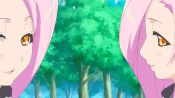 2girls animated animated_gif closed_eyes drooling eva-q eva-r french_kiss incest kiss lips multiple_girls orange_eyes pink_hair saliva seikon_no_qwaser siblings sisters tongue twincest twins yuri