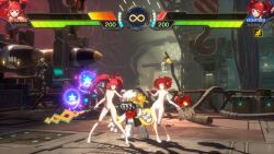 2girls 3d animated battle_mage_(dungeon_and_fighter) blonde_hair breasts broom dnf_duel doll dungeon_and_fighter earrings enchantress_(dungeon_and_fighter) female_mage_(dungeon_and_fighter) highres jewelry multiple_girls nipples nude nude_filter nude_mod pointy_ears red_eyes red_hair sound stuffed_animal stuffed_toy tagme teddy_bear third-party_edit twintails video yellow_eyes