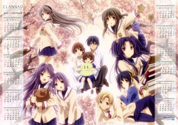 Rule 34 | 00s, 10s, 2011, 2boys, 6+girls, absurdres, book, botan (clannad), calendar, clannad, dango daikazoku, everyone, fujibayashi kyou, fujibayashi ryou, furukawa nagisa, hair bobbles, hair ornament, hair ribbon, highres, huge filesize, ibuki fuuko, ichinose kotomi, ikeda kazumi, multiple boys, multiple girls, okazaki tomoya, okazaki ushio, pantyhose, ribbon, sakagami tomoyo, school uniform, siblings, sisters, starfish, sunohara mei, sunohara youhei, twins, twintails, two side up