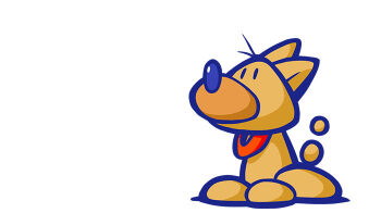 Rule 34 | animal ears, brown tail, collar, detached tail, dog ears, dog tail, fujioka kenji, gander (pawapro), jikkyou powerful pro yakyuu, jikkyou powerful pro yakyuu (style), no humans, official art, power pro-kun pocket r, power pro-kun pocket, red collar, solo, tail, white background