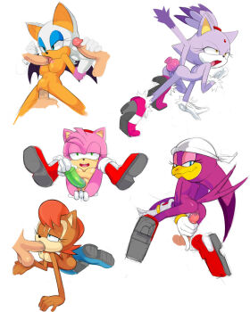 6+girls amy_rose blaze_the_cat dildo fellatio handjob highres loli masturbation multiple_girls nipples nude oral penis pussy rouge_the_bat sally_acorn sex sex_toy sonic_(series) wave_the_swallow