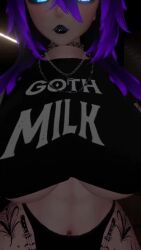 1girl 3d animated anus ass bouncing_breasts breasts charlotte_vr cleft_of_venus clothing_aside demon_girl demon_horns highres horns large_breasts lifting_own_clothes lowres nail_polish navel nipples open_mouth panties panties_aside pussy smile tagme thick_thighs thighs underwear video