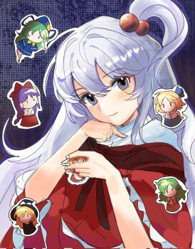 Rule 34 | 6+girls, alice margatroid, alice margatroid (pc-98), black hat, blonde hair, blue hat, capelet, commentary, corrupted twitter file, dress, green hair, grey eyes, grey hair, hair bobbles, hair ornament, hakurei reimu, hakurei reimu (pc-98), hashtag-only commentary, hat, highres, kazami yuuka, kazami yuuka (pc-98), kirisame marisa, kouyicha, long hair, long sleeves, looking at viewer, mima (touhou), mini person, minigirl, multiple girls, one side up, open mouth, plaid clothes, purple hair, red capelet, red dress, shinki (touhou), smile, solo focus, touhou, touhou (pc-98), yumeko (touhou)