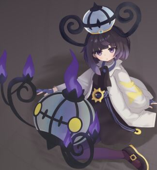 1girl chandelure gen_5_pokemon gwynn_(pokemon) hat highres nintendo pokemon pokemon_(creature) pokemon_legends:_z-a