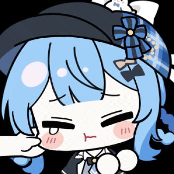 1girl 1other :t animated animated_gif artist_collaboration black_capelet black_hat blue_hair blush_stickers braid braided_hair_rings capelet cheek_pull chibi chibi_only chunye_haruya closed_eyes closed_mouth flying_sweatdrops hair_rings hat lowres mahou_shoujo_no_majo_saiban nekoyashiki_riri no_nose out_of_frame short_hair simple_background solo_focus tachibana_sherry tears transparent_background upper_body