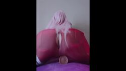 1boy androgynous animated ass ass_focus ass_shake bodysuit brown_hair cosplay crossdressing crossdressing_(mtf) curvy darkwaifutrap darling_in_the_franxx dildo huge_ass long_hair low_angle non-web_source photo_(medium) real_life red_bodysuit sex_toy shiny_clothes shiny_skin skin_tight solo standing tagme torn_bodysuit torn_clothes trap video wide_hips zero_two_(darling_in_the_franxx) zero_two_(darling_in_the_franxx)_(cosplay)