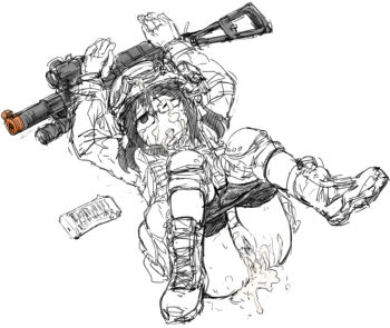 1girl aftersex airsoft artist_self-insert as_val assault_rifle bad_id bad_pixiv_id bike_shorts bike_shorts_pull black_hair boots camera clothes_pull cum cum_in_pussy cum_on_body cum_on_eyewear dutchko facial female_focus glasses goggles goggles_on_head gun hat helmet integral_suppressor integrally-suppressed_firearm kalashnikov_rifle knee_pads load_bearing_vest looking_at_viewer lying magazine_(weapon) military military_hat military_uniform monochrome on_back original pants pants_pull pussy rifle scope sketch solo suppressor toz_(tulsky_oruzheiny_zavod) tsniitochmash tula_arms_plant uncensored weapon