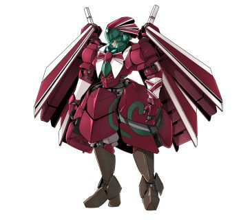 full_body highres kagiyama_hina kushidama_minaka mecha mecha_focus mechanization no_humans robot simple_background solo touhou white_background wings