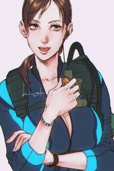 Rule 34 | bodysuit, breasts, bullblink, cleavage, jill valentine, ponytail, resident evil, resident evil: revelations, tagme