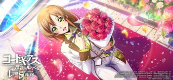 bouquet code_geass code_geass:_lost_stories crossdressing flower highres kneeling shirley_fenette