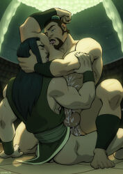 Rule 34 | 2boys, abs, after ejaculation, armpit hair, armpits, avatar: the last airbender, avatar legends, bara, black hair, bottomless, boy on top, brown hair, closed eyes, clothed male nude male, completely nude, cum, cum on body, cumdrip, erection, facial hair, feet out of frame, goatee, hair bun, head grab, indoors, large penis, licking, licking armpit, licking self, long hair, looking at another, male focus, male pubic hair, mature male, multiple boys, muscular, muscular male, nude, on ground, on one knee, overhead lights, penis, pubic hair, schizoid, sideburns, single hair bun, sitting, testicles, the boulder (avatar), tongue, tongue out, uncensored, xin fu, yaoi