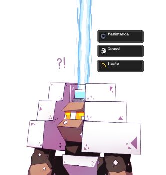 !? beam colored_sclera english_text gameplay_mechanics garganacl geng4r golem looking_up minecraft nintendo orange_sclera outline pokemon pokemon_(creature) rock simple_background standing transparent_background upper_body white_outline yellow_eyes