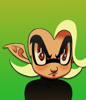 1960s_(style) deformed faux_retro_artstyle frown green_hair inkling male_focus nintendo oldschool original pointy_ears retro_artstyle roachgore round_nose solo splatoon_(series) thick_eyebrows toon_(style) upper_body vonnie_aurita