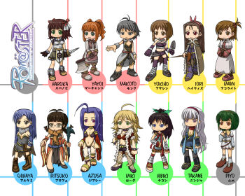 Rule 34 | 6+girls, acolyte (ragnarok online), acolyte (ragnarok online) (cosplay), ahoge, akizuki ritsuko, alchemist (ragnarok online), alchemist (ragnarok online) (cosplay), amami haruka, antenna hair, assassin (ragnarok online), assassin (ragnarok online) (cosplay), axe, bikini, black pantyhose, blonde hair, blue dress, blue eyes, blue hair, blue shirt, blunt bangs, bobbles, boots, braid, breasts, brown cape, brown eyes, brown gloves, brown hair, brown skirt, cape, capelet, cleavage, closed mouth, coat, commentary request, cosplay, dagger, detached sleeves, dress, fishnet pantyhose, fishnets, full body, futami mami, game master (ragnarok online), game master (ragnarok online) (cosplay), ganaha hibiki, glasses, gloves, green eyes, green hair, grey coat, grey dress, grey eyes, grey hair, grey shirt, grey shorts, gypsy (ragnarok online), gypsy (ragnarok online) (cosplay), hagiwara yukiho, hair ribbon, holding, holding axe, holding dagger, holding knife, holding staff, holding weapon, hoshii miki, idolmaster, idolmaster (classic), kikuchi makoto, kisaragi chihaya, knife, long hair, looking afar, medium breasts, medium hair, merchant (ragnarok online), merchant (ragnarok online) (cosplay), minase iori, miura azusa, monk (ragnarok online), monk (ragnarok online) (cosplay), multiple girls, ninja (ragnarok online), ninja (ragnarok online) (cosplay), novice (ragnarok online), novice (ragnarok online) (cosplay), oomugi genmai, open clothes, open coat, orange hair, otonashi kotori, pantyhose, pink eyes, ponytail, professor (ragnarok online), professor (ragnarok online) (cosplay), purple bikini, purple boots, purple gloves, purple hair, purple shorts, purple thighhighs, ragnarok online, red eyes, red ribbon, red sleeves, ribbon, rogue (ragnarok online), rogue (ragnarok online) (cosplay), sandals, shijou takane, shirt, short hair, shorts, skirt, sleeveless, sleeveless shirt, smile, staff, strapless, strapless dress, swimsuit, taekwon (ragnarok online), taekwon (ragnarok online) (cosplay), takatsuki yayoi, thighhighs, twin braids, twintails, weapon, white background, white capelet, white dress, white skirt, wizard (ragnarok online), wizard (ragnarok online) (cosplay), yellow eyes