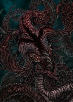 absurdres claws eldritch_abomination giant giant_monster highres hold111 horror_(theme) monster monster_focus no_humans original tentacles