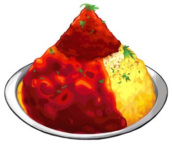 Rule 34 | artist request, curry, curry rice, food, food focus, game cg, garnish, herb, nintendo, no humans, official art, plate, pokemon, pokemon swsh, rice, spice, third-party source, transparent background