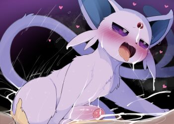 2boys bestiality blush boy_on_top cowgirl_position cum dagasi ejaculation espeon gen_2_pokemon highres motion_lines multiple_boys nintendo open_mouth penis pokemon pokemon_(creature) pokephilia purple_eyes sex straddling tagme testicles uncensored yaoi