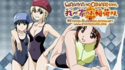 6+girls animated asphyxiation blonde_hair blue_hair breasts brown_hair drowning goggles green_eyes highres kou_(wagaya) kou_(wagaya_no_oinari-sama) male_swimwear medium_breasts mubyou multiple_girls one-piece_swimsuit pool poolside school_swimsuit short_hair small_breasts submerged swim_cap swim_goggles swim_trunks swimming swimsuit tagme tenko_kuugen underwater video wagaya_no_oinari-sama